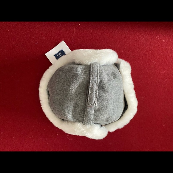 NWT Janie and Jack Grey Knit Fur Lined Baby Hat - Picture 5 of 7